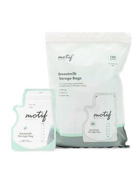 Motif Medical Breastmilk Storage Bags BPA-Free Leak-Proof Design 100 Count For F